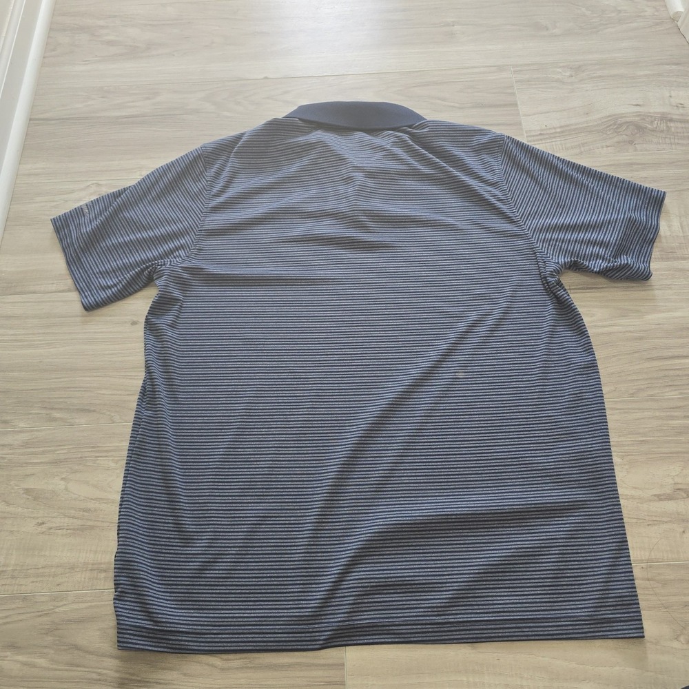Walter Hagen Polo Shirt Mens XL Blue Striped Performance Golf Short Sleeve - Picture 8 of 9
